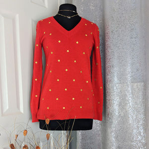 J. CREW Red Sweater Sz S